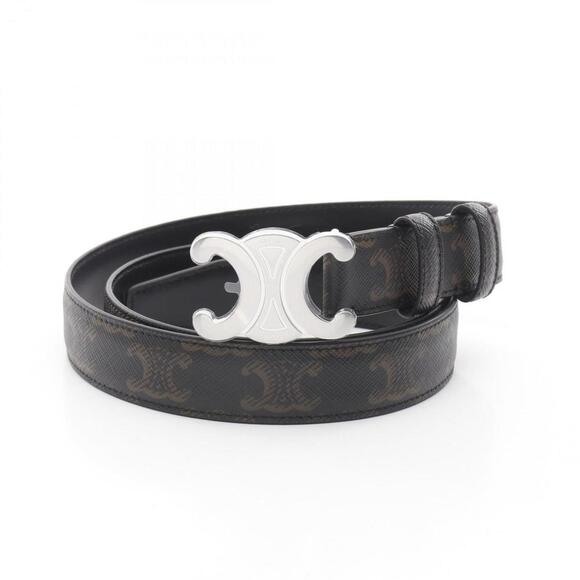 CELINE Black Leather Belt - Picture 1 of 6